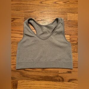 AnyBody Women's Classic Minimal Grey Light Compression Athleisure 1X Sports Bra